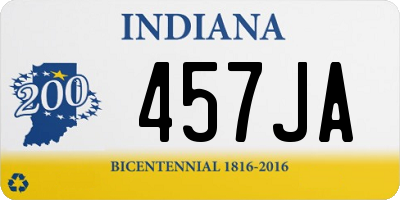 IN license plate 457JA