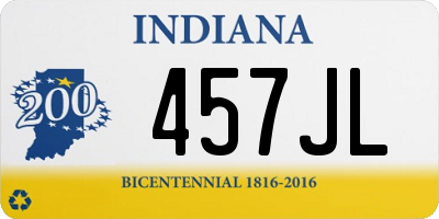 IN license plate 457JL