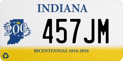 IN license plate 457JM