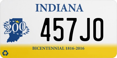 IN license plate 457JO