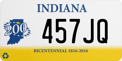IN license plate 457JQ