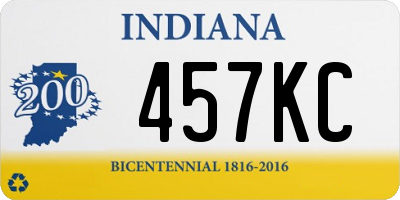 IN license plate 457KC