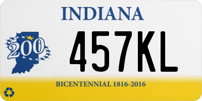 IN license plate 457KL