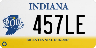 IN license plate 457LE