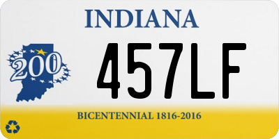 IN license plate 457LF