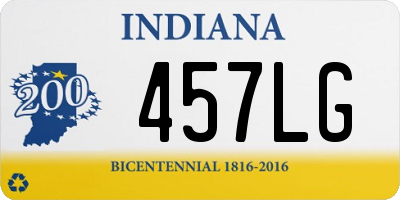 IN license plate 457LG