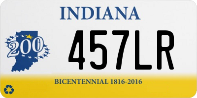 IN license plate 457LR