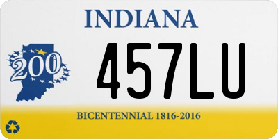 IN license plate 457LU