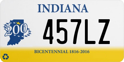 IN license plate 457LZ