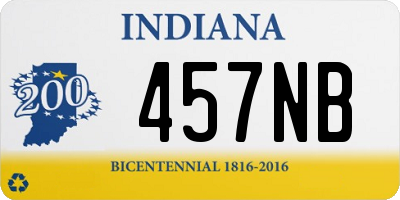 IN license plate 457NB