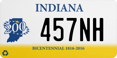 IN license plate 457NH