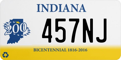 IN license plate 457NJ