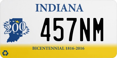 IN license plate 457NM