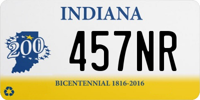 IN license plate 457NR