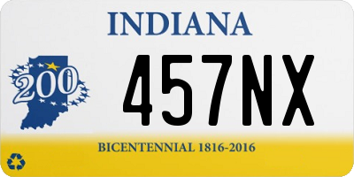 IN license plate 457NX