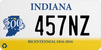 IN license plate 457NZ