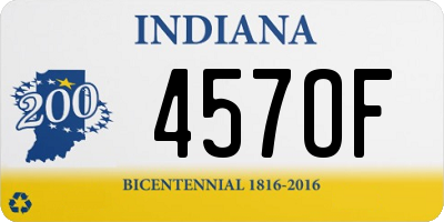 IN license plate 457OF