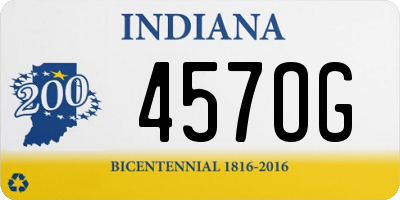 IN license plate 457OG