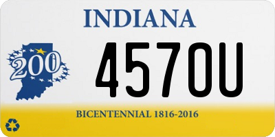 IN license plate 457OU