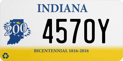 IN license plate 457OY