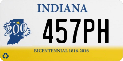 IN license plate 457PH