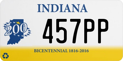 IN license plate 457PP