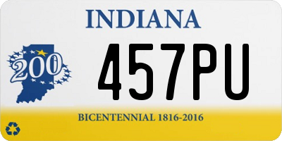 IN license plate 457PU