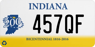 IN license plate 457QF