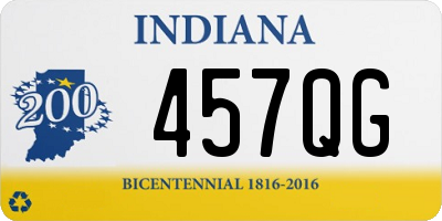 IN license plate 457QG