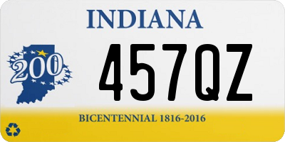 IN license plate 457QZ