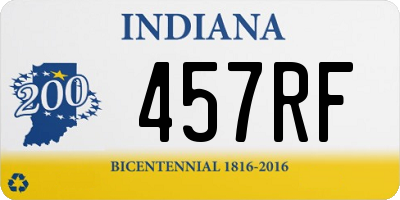 IN license plate 457RF