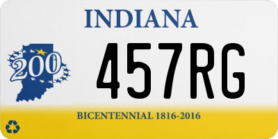 IN license plate 457RG