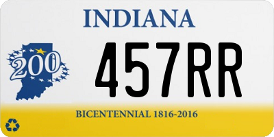 IN license plate 457RR