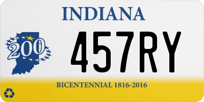 IN license plate 457RY