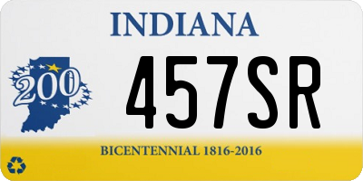 IN license plate 457SR