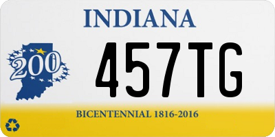 IN license plate 457TG