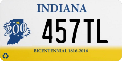 IN license plate 457TL