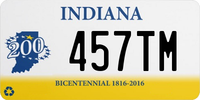 IN license plate 457TM