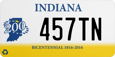 IN license plate 457TN