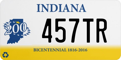 IN license plate 457TR