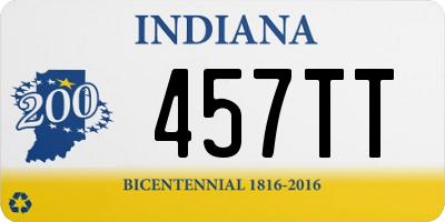 IN license plate 457TT