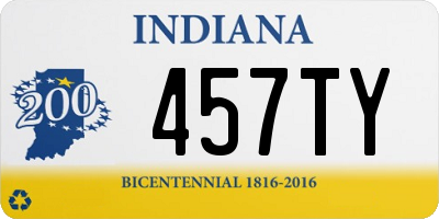 IN license plate 457TY