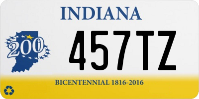 IN license plate 457TZ