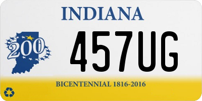 IN license plate 457UG