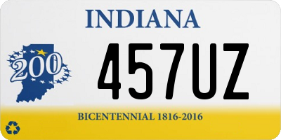 IN license plate 457UZ