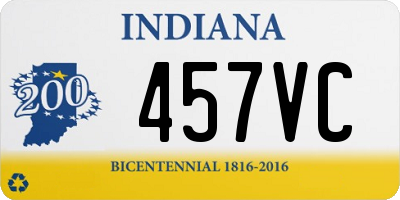 IN license plate 457VC