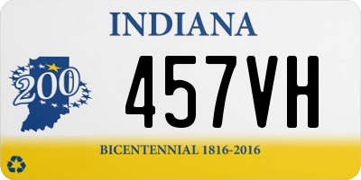 IN license plate 457VH