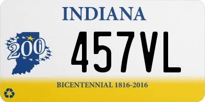 IN license plate 457VL