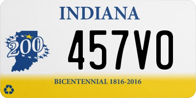 IN license plate 457VO