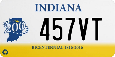 IN license plate 457VT